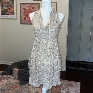 Cream Floral Dress
